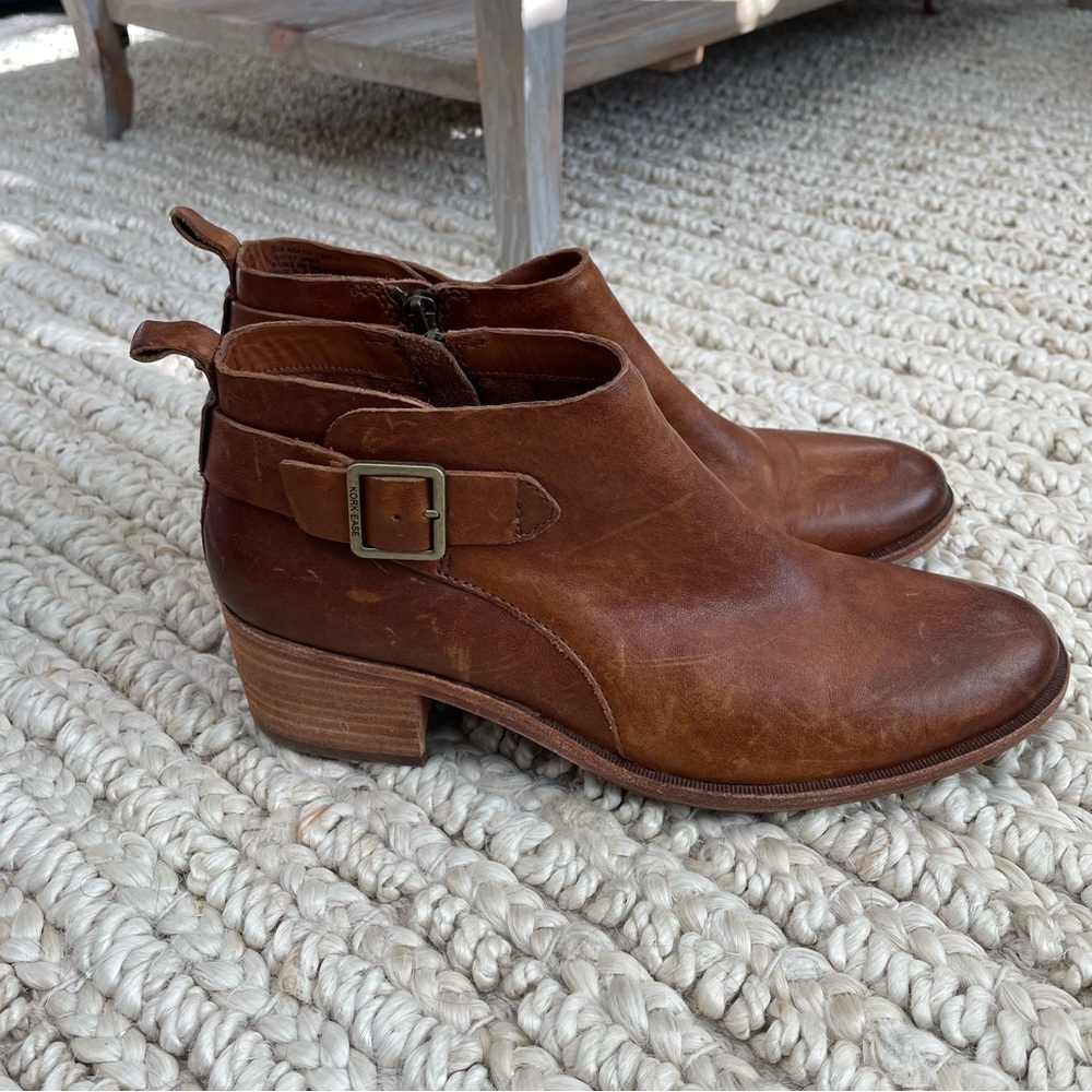 Kork-Ease Brown Leather Ankle Boots